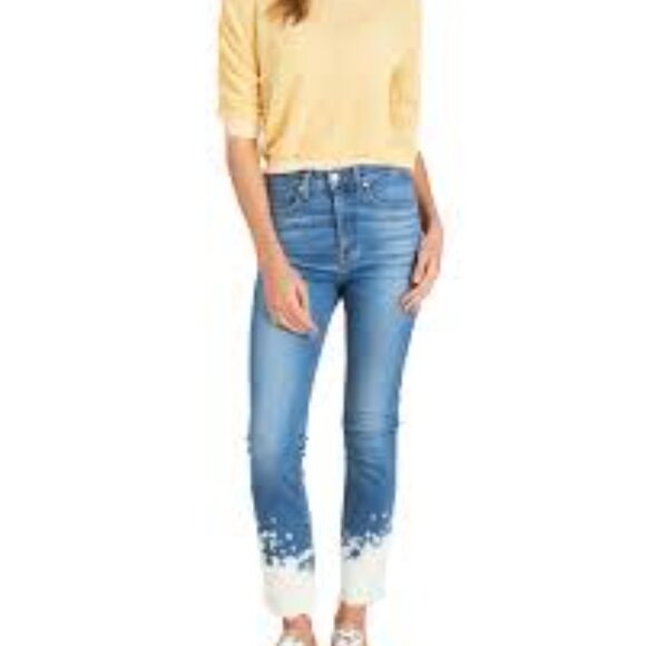 Veronica Beard Denim - Veronica Beard Carly High-Rise Kick Flare Jeans in a medium wash Size 27